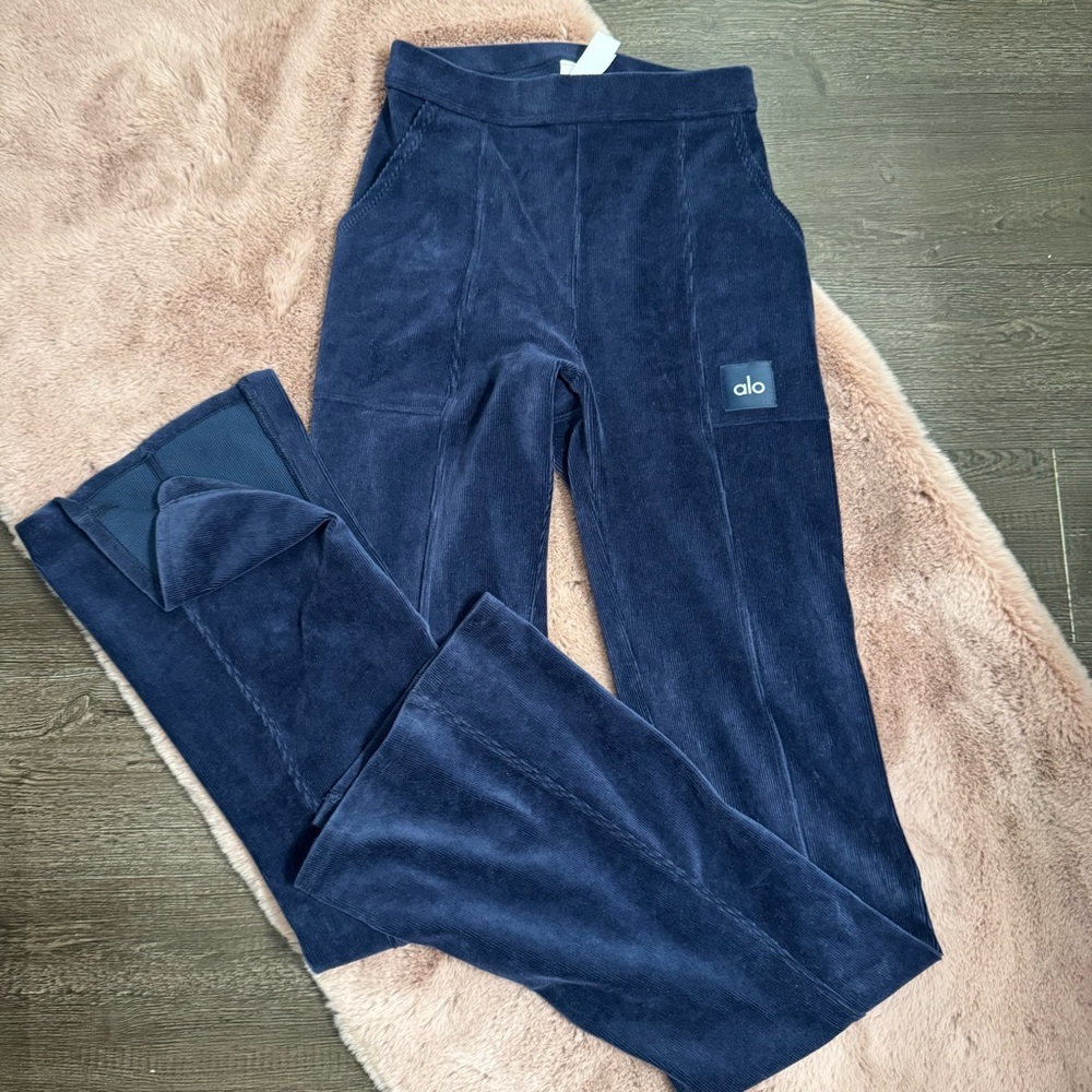 ALO micro corduroy high waist flare pants